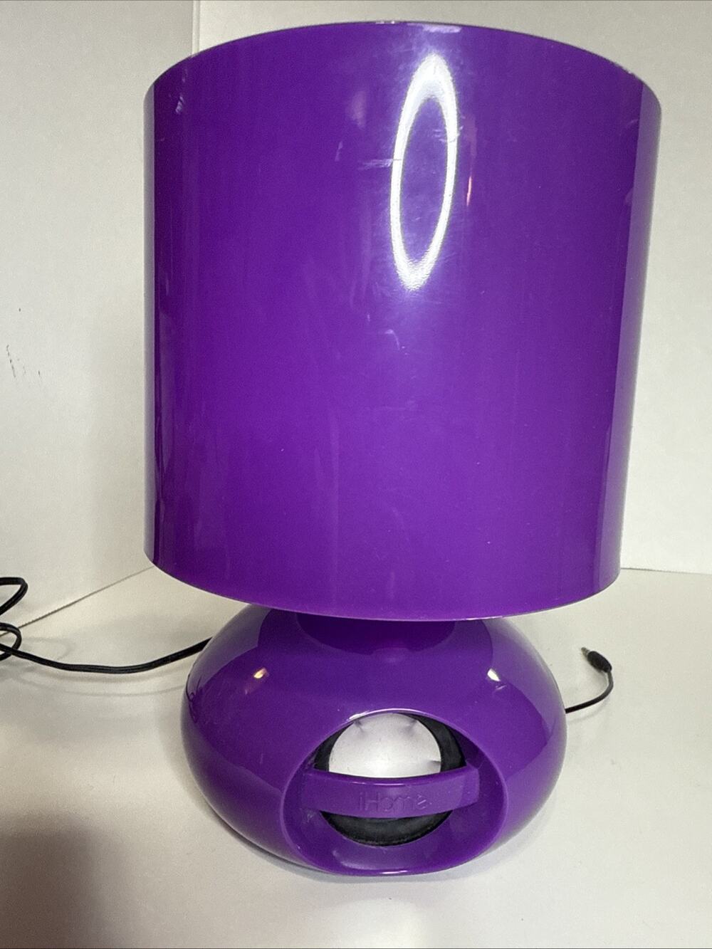 iHome Purple Led Speaker Desk Lamp 8.5” Tested